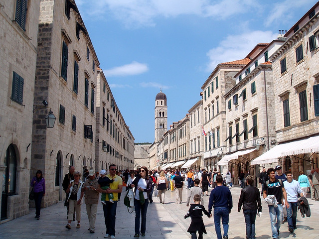 Üzletek a Stradun-sétányon, Dubrovnik
