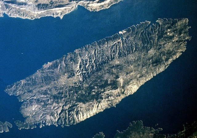 Brac-sziget műhold felvétele